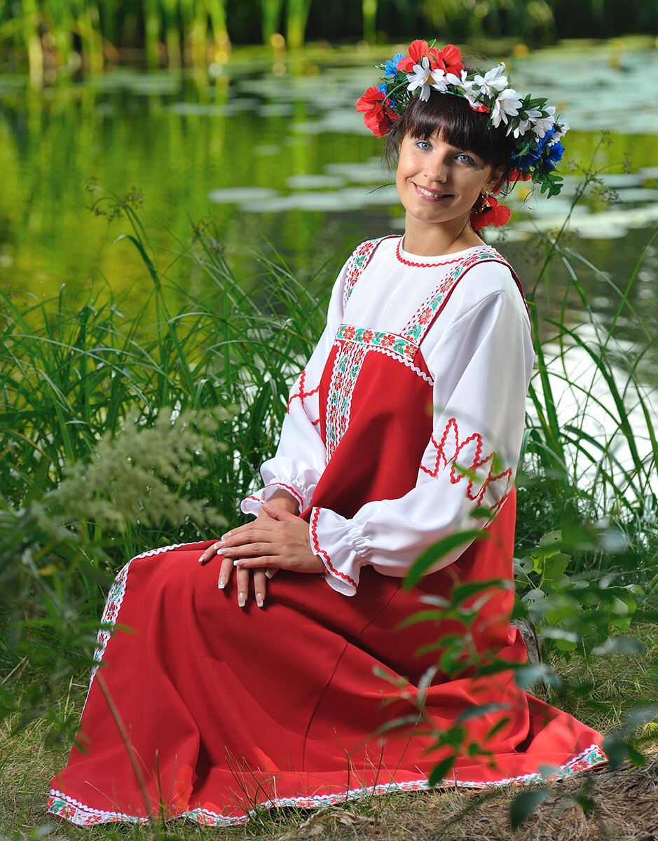 Beautiful girl Girls in Slavic costumes in Cagayan de Oro